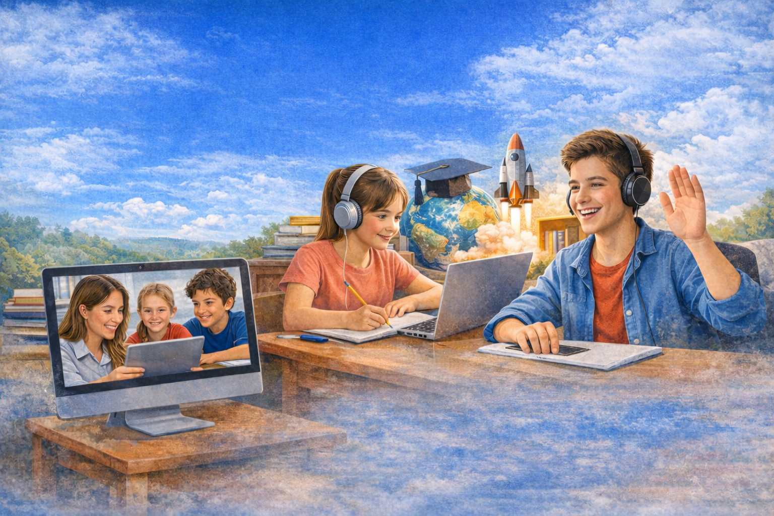 Studenti EDUlearn in lezione online